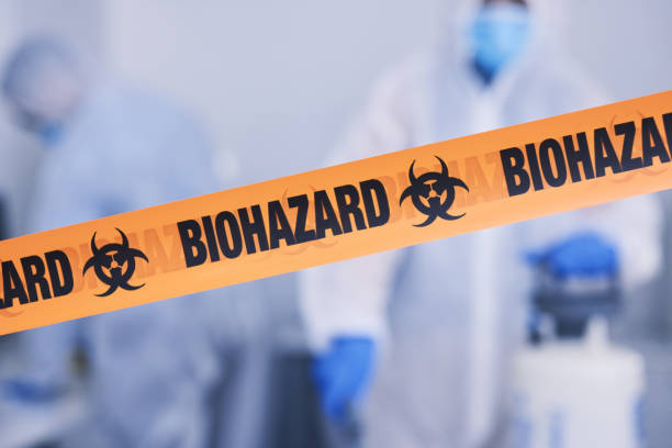 Professional Biohazard Cleanup technician working in Lester, IA